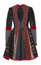 Hussein Bazaza Contrast Fabric Mini Dress