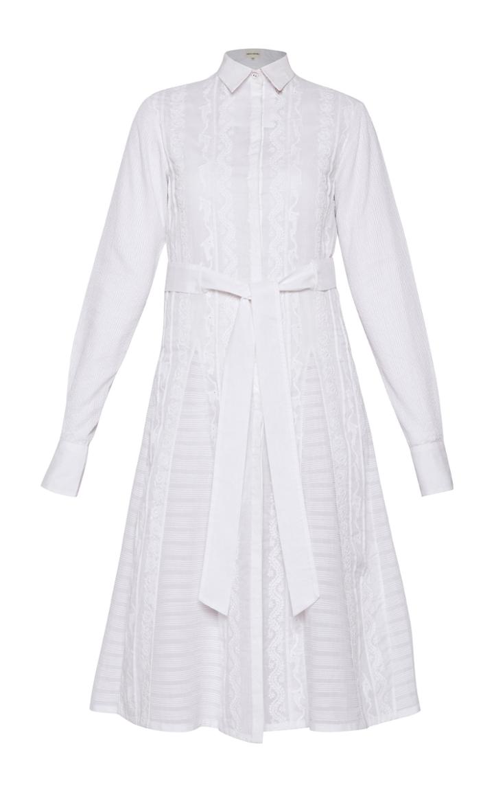 Rahul Mishra Daraj Button Front Cotton Shirt Dress