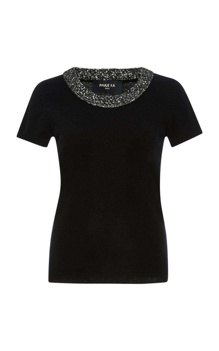 Paule Ka Cashmere Short Sleeve Knit