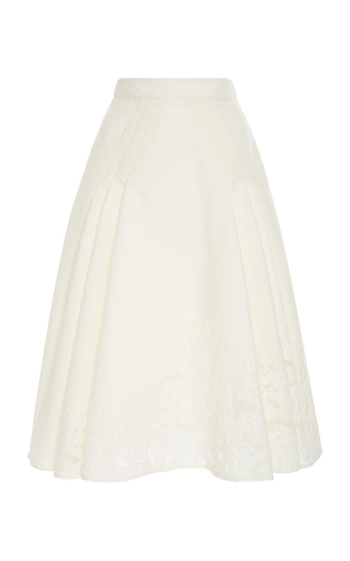 Zac Posen Transparent Jacquard Skirt