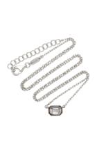 As29 Big Illusion Diamond Chain Necklace