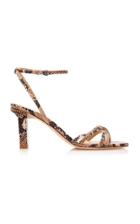 Aeyde Annabelle Snake-effect Suede-leather Sandals