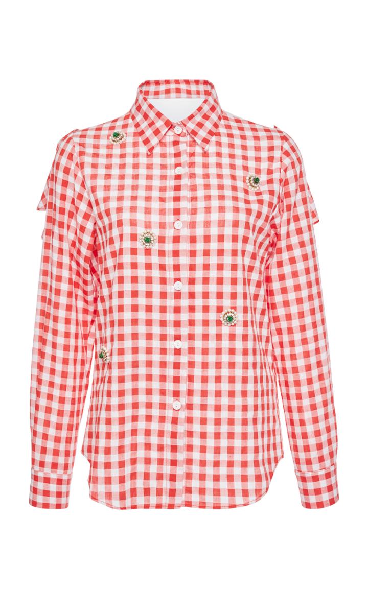 Zayan The Label Organza Back Panel Shirt