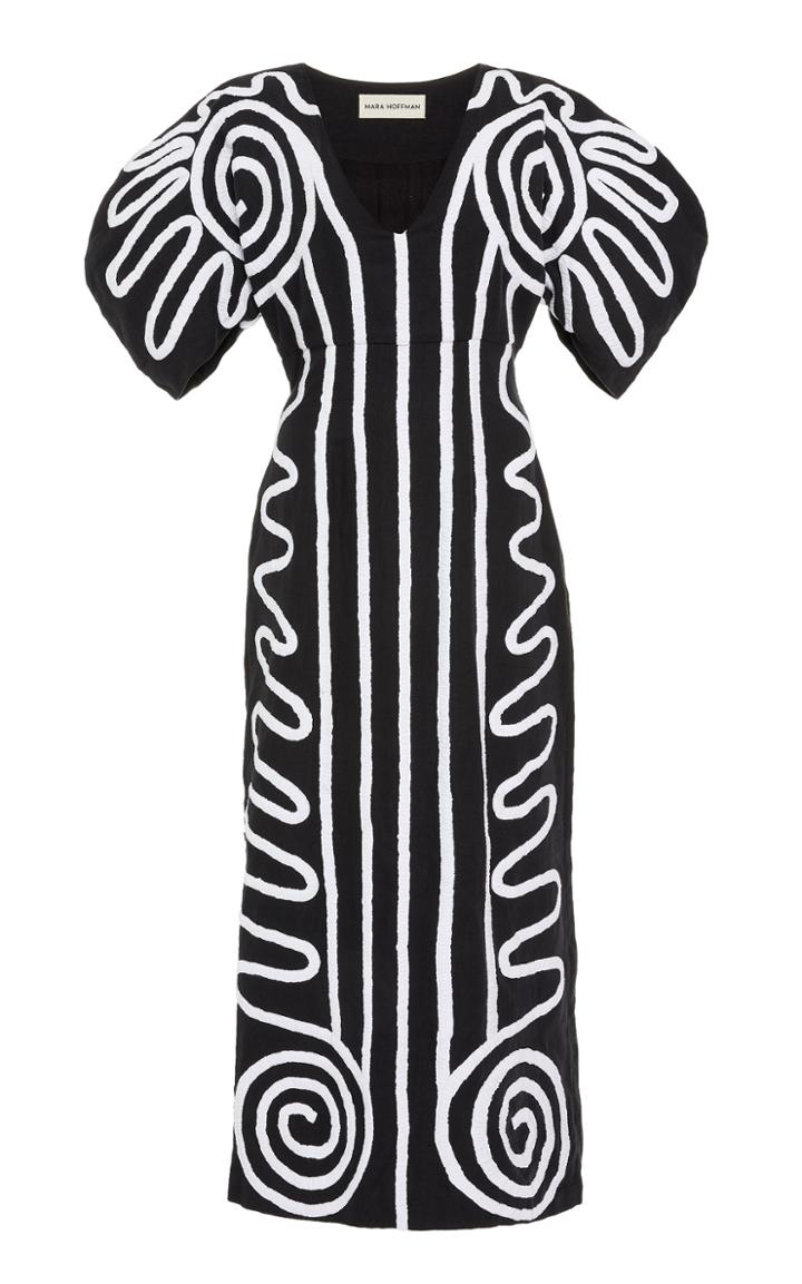 Mara Hoffman Melia Printed Cotton-blend Midi Dress