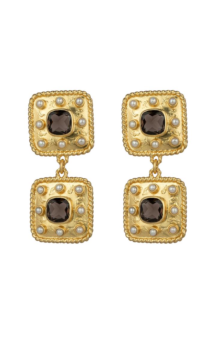 Moda Operandi Valre Aurora 24k Gold-plated Smoky Quartz Earrings