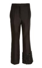 Rochas Embellished Wool And Silk-blend Pants