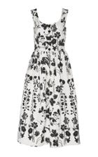 Oscar De La Renta Floral-patterned Poplin Midi Dress