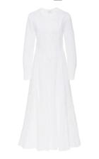 Rebecca De Ravenel Cotton-poplin Midi Dress