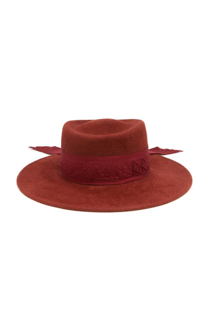 Ruslan Baginskiy Hats Grosgrain-trimmed Wool-felt Fedora