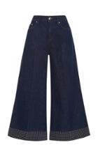 Red Valentino Cropped Stud Denim Trousers