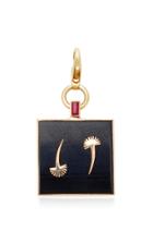 Dezso Petite Charm Witth Blue Tiger's Eye And Gemfields Ruby