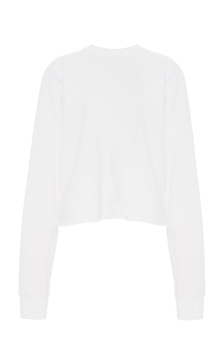 Marissa Webb So Uptight Zipper Cotton Sweatshirt