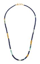 Eli Halili 22k Gold, Sapphire And Turquoise Necklace