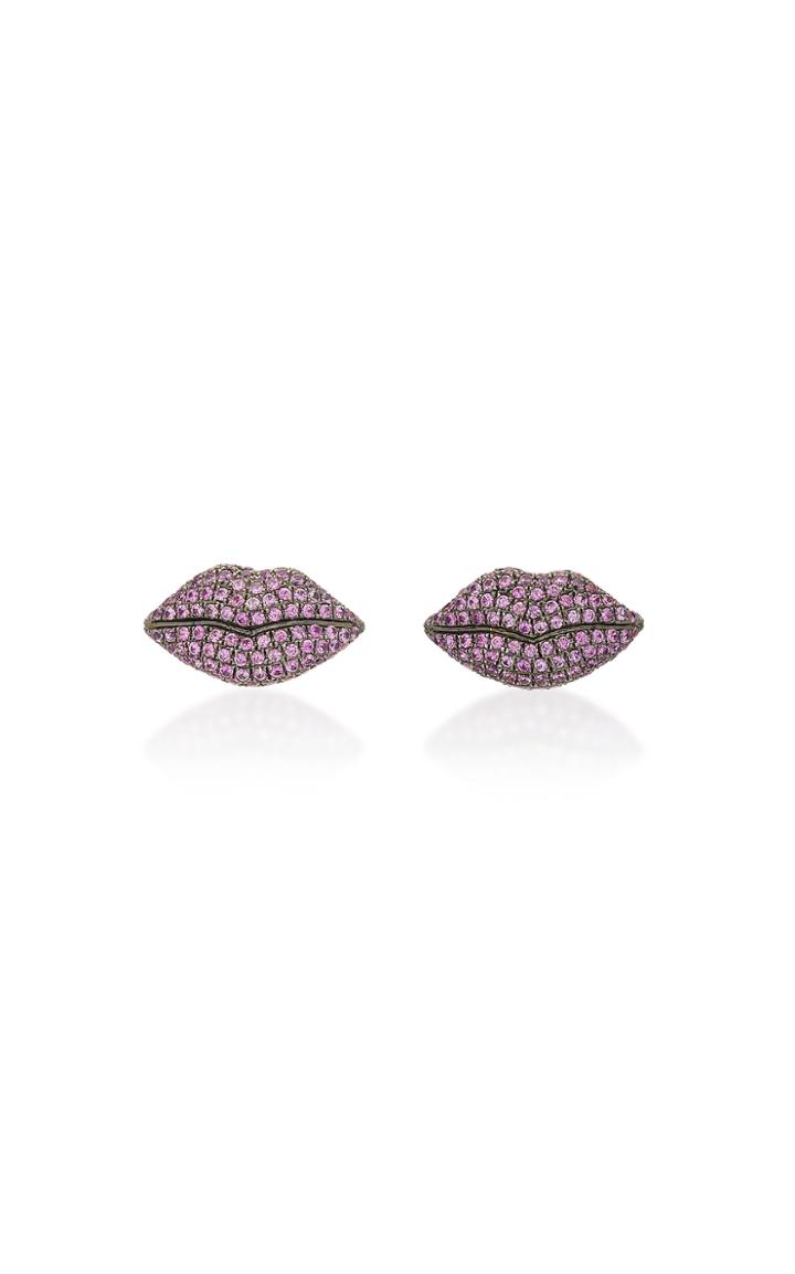 Colette Jewelry Pink Sapphire Lip Studs