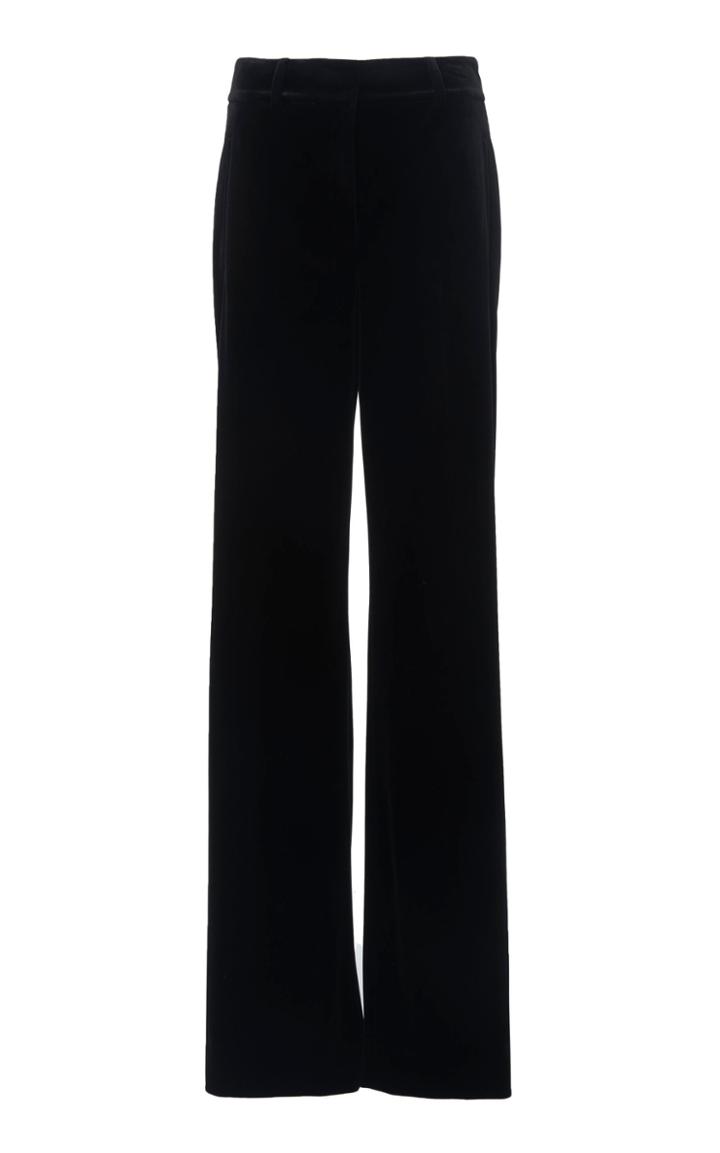 Akris Flore Velvet Wide-leg Pants