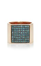 Sydney Evan Large Square Pave Signet Ring