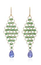 Mallary Marks Kite 18k Gold Tsavorite And Tanzanite Earrings