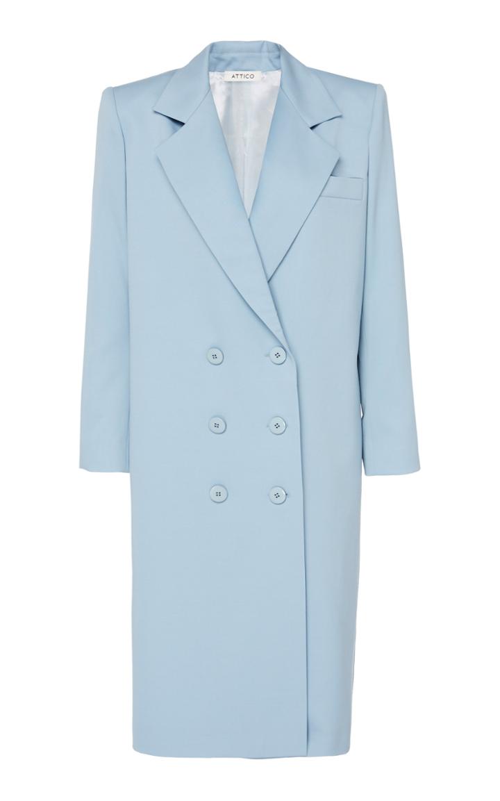 Attico Gabardine Double-breasted Coat