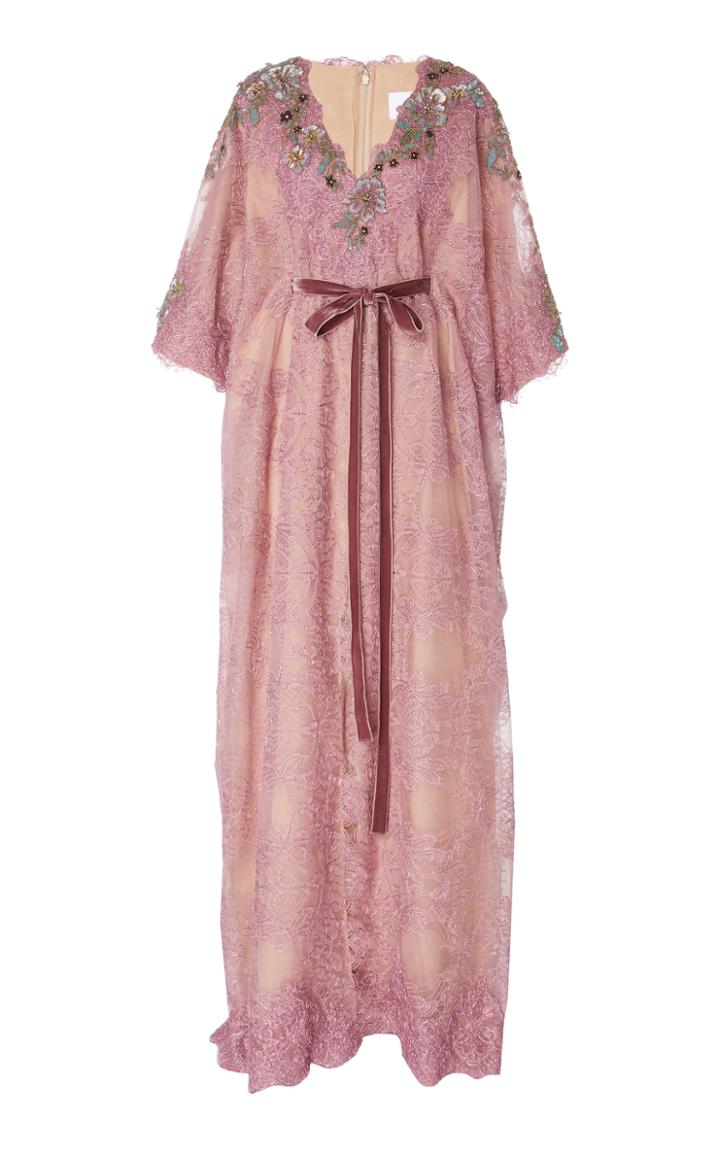 Marchesa Exclusive Embellished Lace Caftan