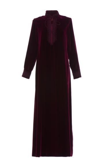 For Restless Sleepers Embroidered Velvet Epione Elvet Dress