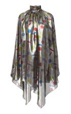 Christopher Kane Silk-blend Balloon Asymetric Hem Mini Dress