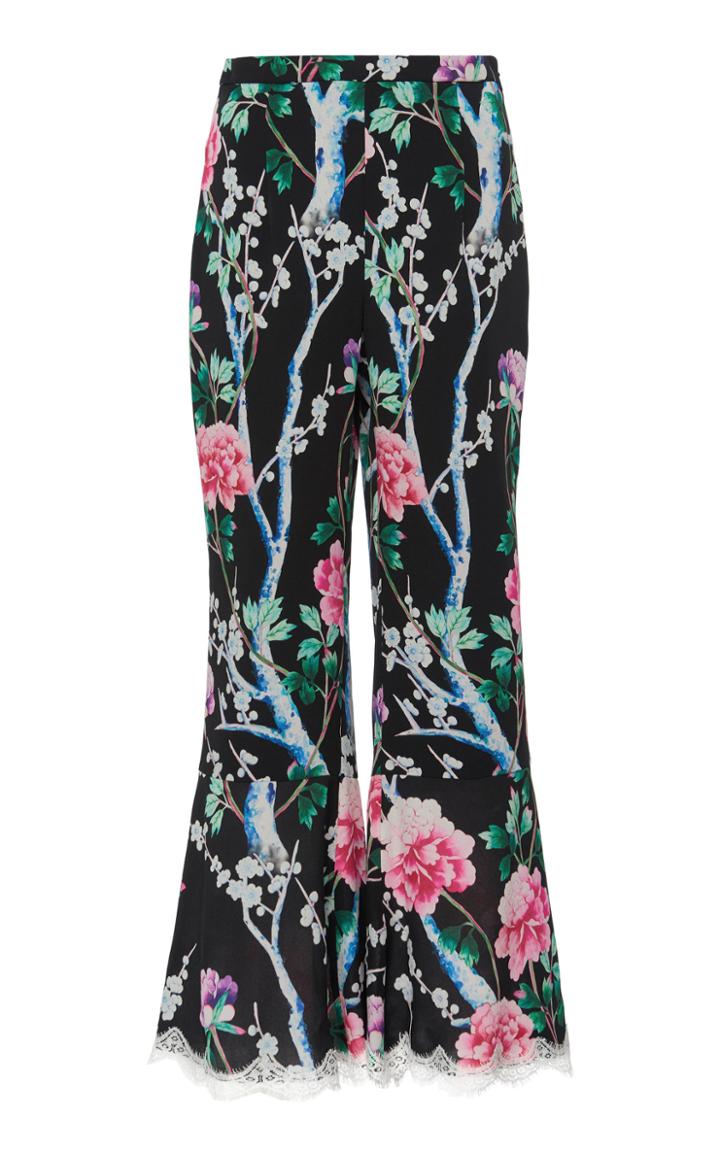 Andrew Gn Lace Embroidered Floral Culottes