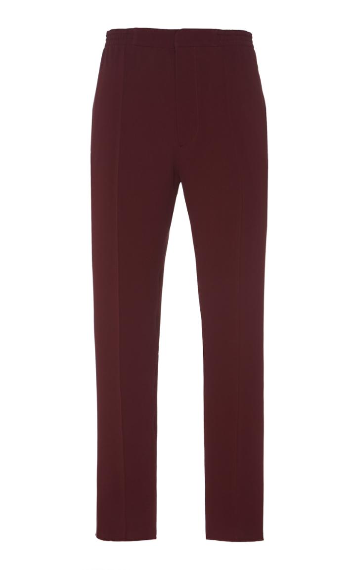 Alexander Mcqueen Piped Crepe Slim-fit Pants