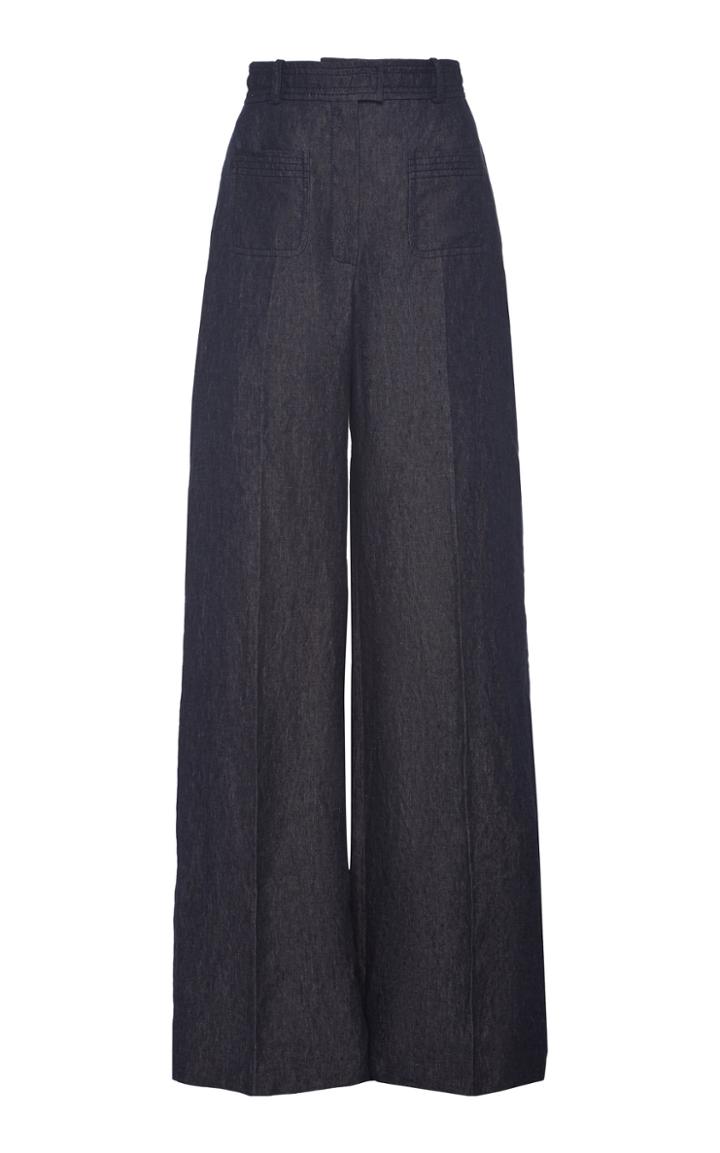 Moda Operandi Martin Grant High-rise Linen Wide-leg Pants Size: 36