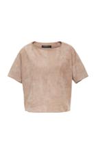 Sally Lapointe Suede Oversized Top