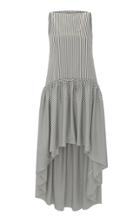 Moda Operandi Martin Grant Striped Cotton High-low Dress