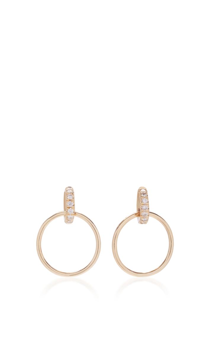 White/space Vita 14k Gold Hoop Earrings