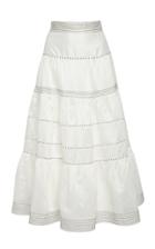 Ulla Johnson Margot Tiered Cotton-silk Blend Maxi Skirt