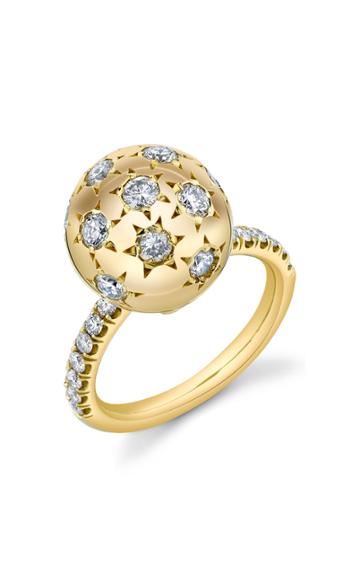 Moda Operandi Sarah Hendler 18k Yellow Gold White Diamond Pave Ethel Ring