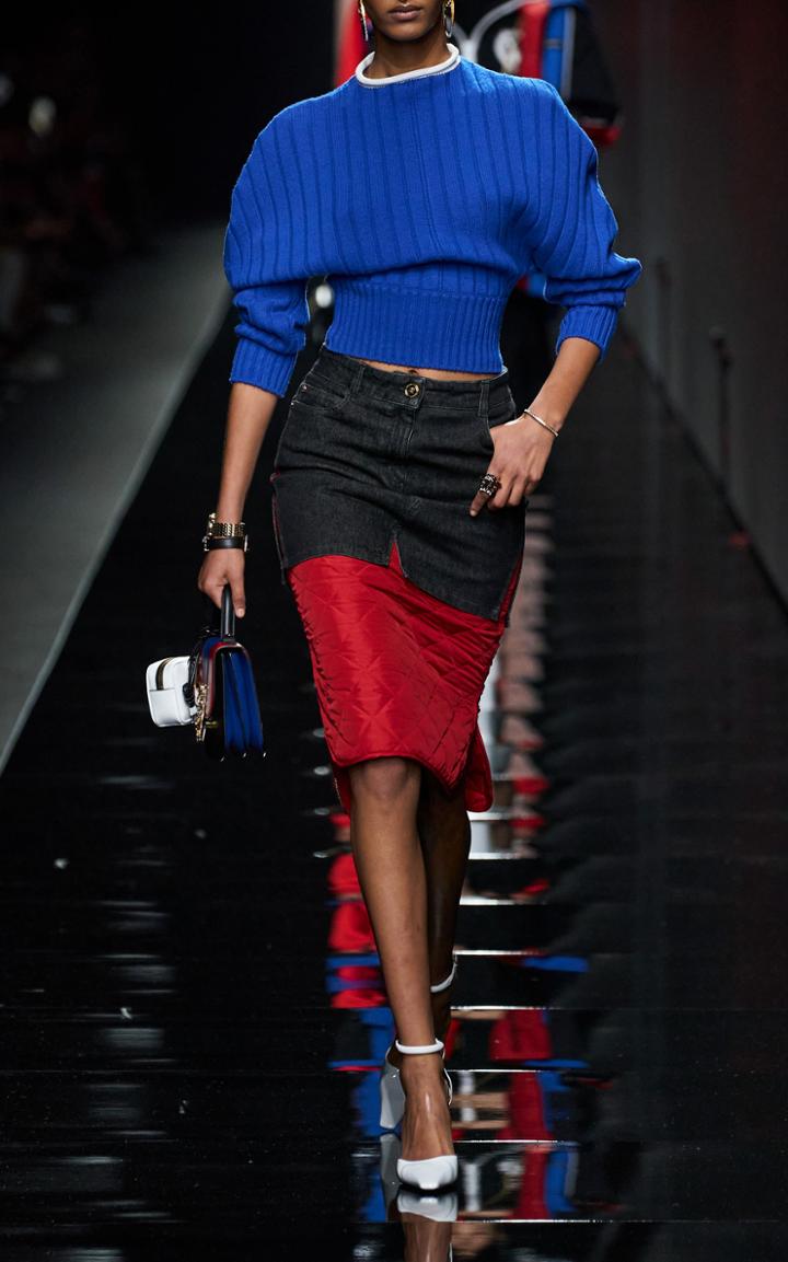 Moda Operandi Versace Cropped Ribbed-knit Sweater