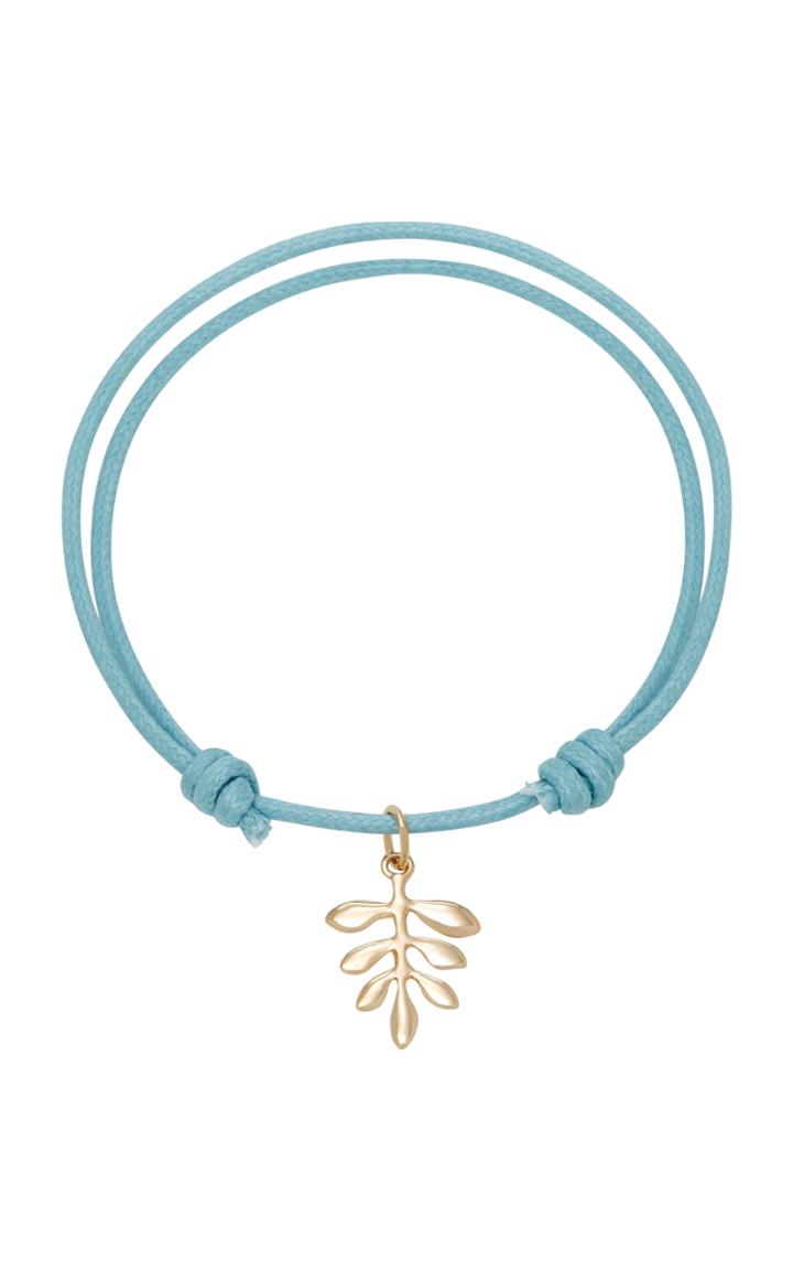 With Love Darling Olive Branch 18k Gold Cord Bracelet
