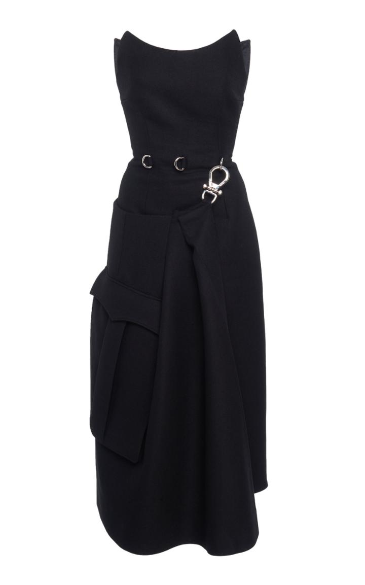 Prada Strapless Rounded Neckline Dress