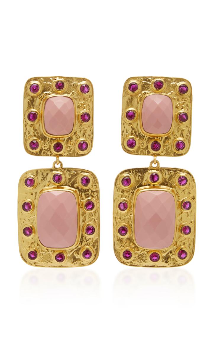 Valre Sedna Swarovski And Coral Earrings