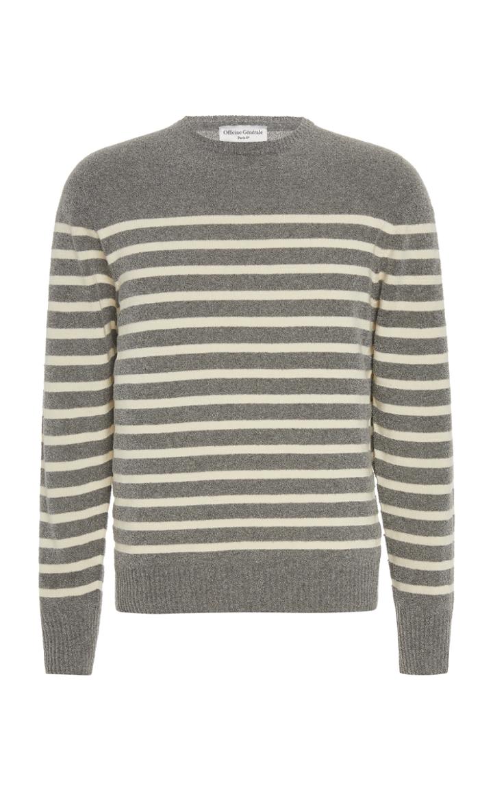 Officine Gnrale Ansel Striped Cotton Sweater