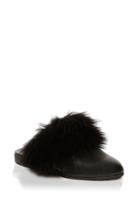 Parme Marin Furry Toed Mules