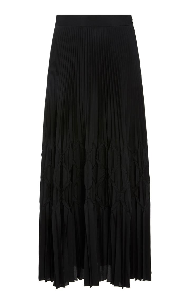 Givenchy Pleated Crepe De Chine Maxi Skirt