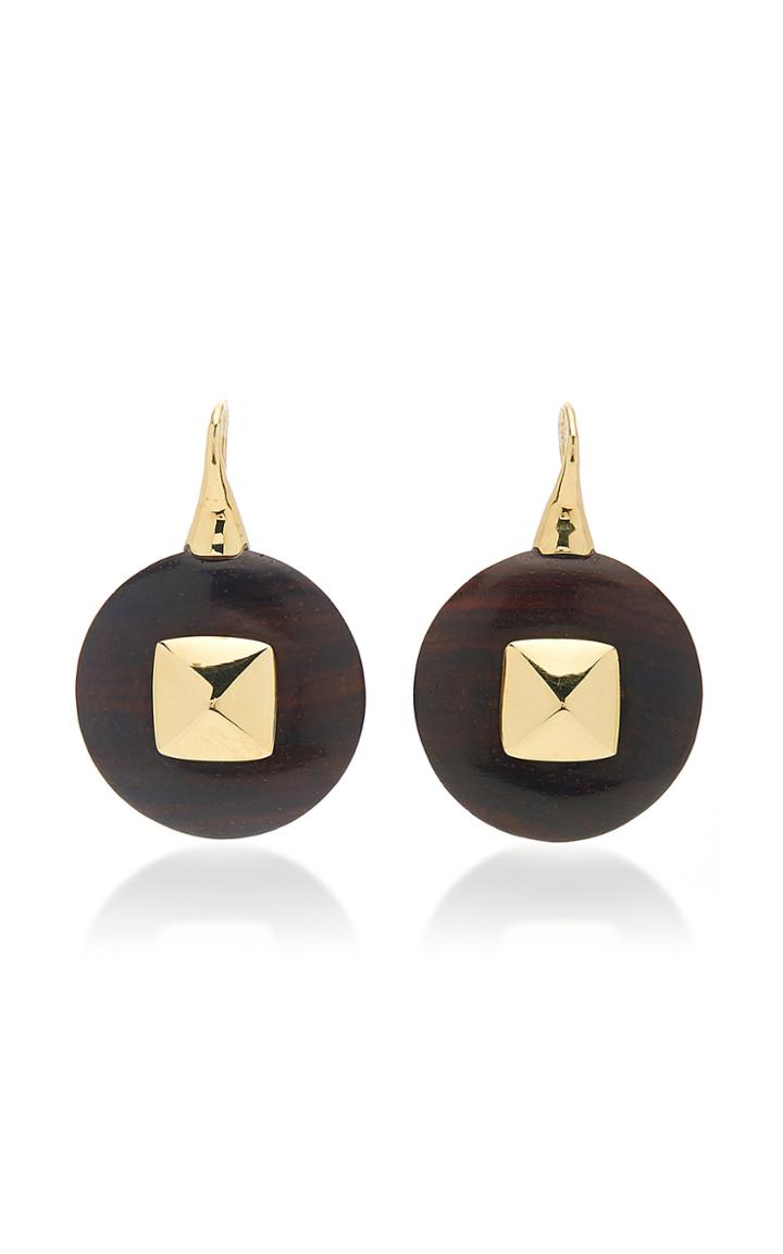 Maria Canale 18k Gold And Wood Earrings