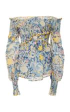 Alice Mccall Love Shakin Off-the-shoulder Floral Ruffle Top