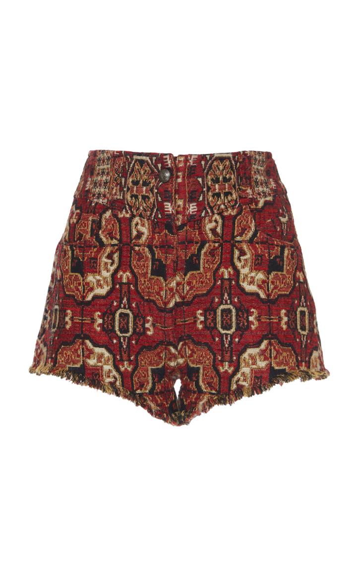 Etro Fringe-trimmed Printed Shorts