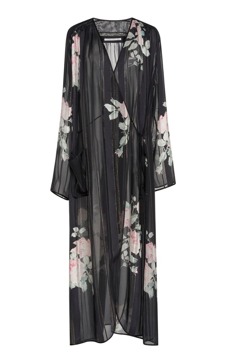 Alessandra Rich Silk Georgette Maxi Dress
