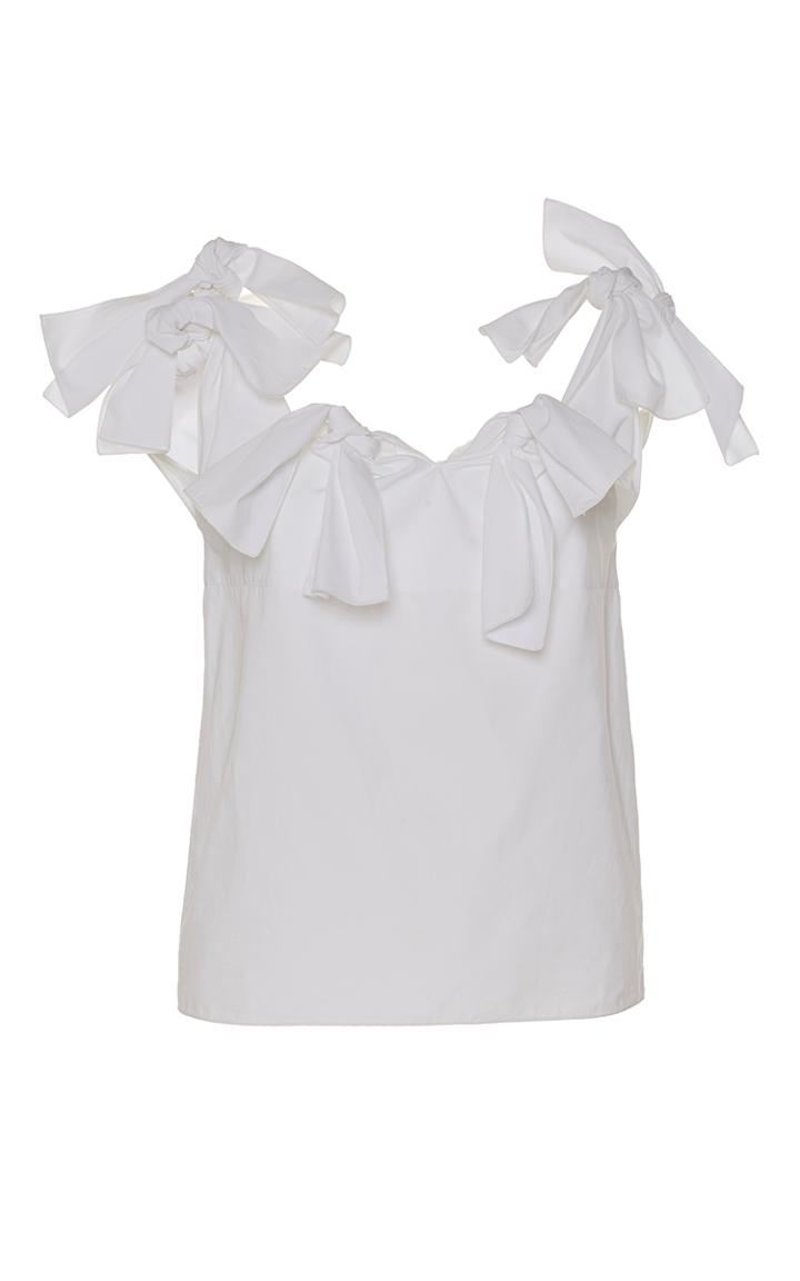 Maison Rabih Kayrouz Poplin Tie Top