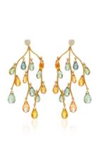 Gioia Branch 18k Gold And Sapphire Chandelier Earrings