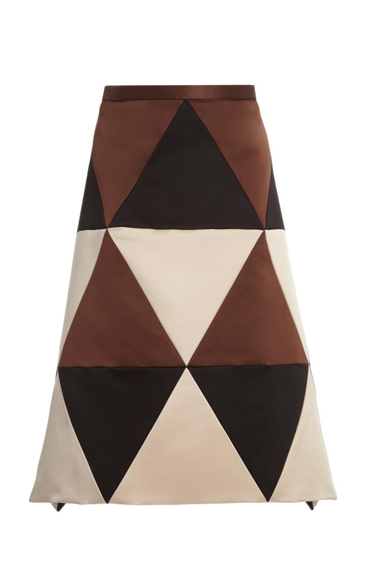 Moda Operandi Christopher Kane Patchwork Panelled Satin Skirt