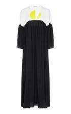 Kalyah Maxi Black Gathered Sleeve Dress