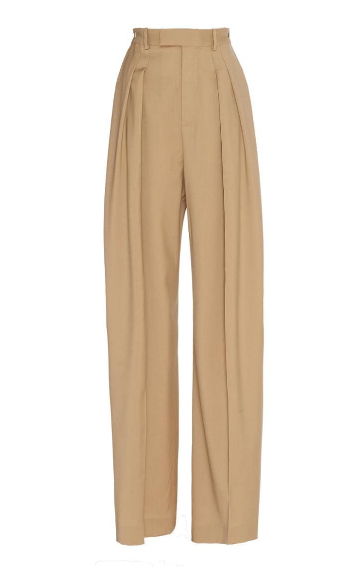 Jw Anderson High-rise Wide-leg Pleated Straight Leg Trousers