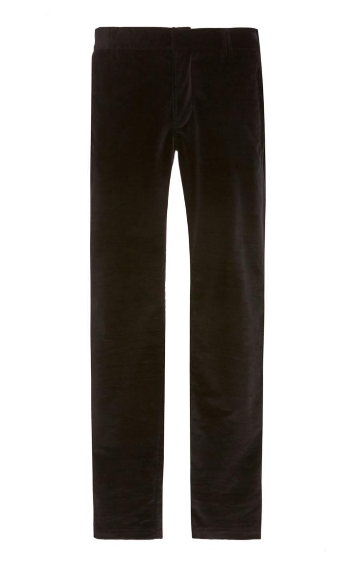 Balmain Skinny Cotton Velvet Dress Pants